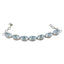 Blue Topaz Eid al-Fitr Eye-catching Blue Silver Tennis Bracelet