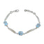 Blue Topaz End of Financial Year (EOFY) Slim Blue Sterling Silver Links Bracelet