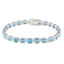 Blue Topaz Fasching Classic Blue Sterling Silver Tennis Bracelet