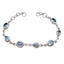 Blue Topaz Father's Day Featherlight Blue Sterling Silver Links Bracelet