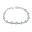 Blue Topaz Diwali Slim Blue Sterling Silver Links Bracelet