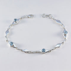 Blue Topaz Dog Day Featherlight Blue 925 Silver Links Bracelet