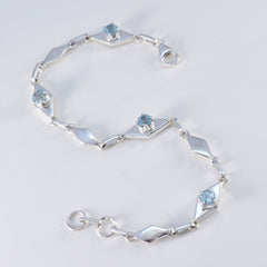 Blue Topaz Dog Day Featherlight Blue 925 Silver Links Bracelet