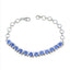 Blue Chalcedony Fitness Day Minimal Blue 925 Silver Tennis Bracelet