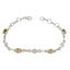 Citrine gift for Friend Delicate Yellow Silver Links Bracelet