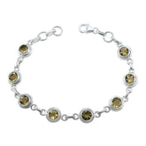 Citrine Giving Tuesday Featherlight Yellow Silver Links Bracelet