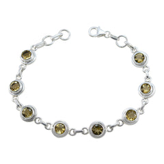 Citrine Giving Tuesday Featherlight Yellow Silver Links Bracelet