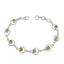 Citrine Glam Whisper-thin Yellow Sterling Silver Links Bracelet