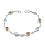 Citrine Global Day of Parents Slim Yellow Sterling Silver Links Bracelet