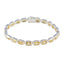 Citrine Golden Week Minimal Yellow Silver Tennis Bracelet