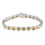 Citrine Good Friday Classic Yellow Sterling Silver Tennis Bracelet