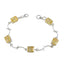 Citrine Go-to Slim Yellow 925 Silver Links Bracelet