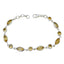 Citrine Graduation Dainty Yellow Silver Links Bracelet
