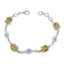 Citrine Halloween Featherlight Yellow Silver Links Bracelet