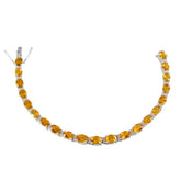 Citrine Happy Minimal Yellow Sterling Silver Tennis Bracelet