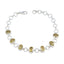 Citrine Gala Tiny Yellow Sterling Silver Links Bracelet