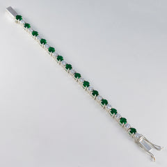 Emerald CZ Hollywood Essential Grönt 925 Silver Tennisarmband