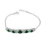 Emerald CZ Holy Week Whisper-thin Green Silver Tennis Bracelet