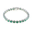 Emerald CZ tea Day Minimal Green Sterling Silver Tennis Bracelet