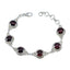 Garnet Women’s Day Tiny Red Sterling Silver Links Bracelet