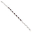 Garnet Yoga Day Slim Red Silver Tennis Bracelet
