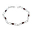 Garnet Joy Featherlight Red Sterling Silver Links Bracelet