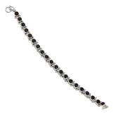 Garnet Labour Day Eye-catching Red 925 Silver Tennis Bracelet
