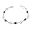 Garnet LGBT History Month Slim Red Silver Links Bracelet