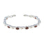 Garnet Lunar New Year Minimal Red 925 Silver Tennis Bracelet