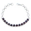 Garnet Mardi Gras/Carnival Minimal Red 925 Silver Tennis Bracelet