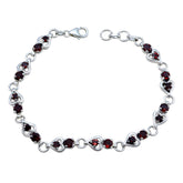 Garnet Marketing Creators Day Tiny Red Silver Links Bracelet