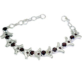 Garnet Men's Day Versatile Red 925 Silver Tennis Bracelet
