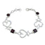 Garnet Mother’s Day Tiny Red Sterling Silver Links Bracelet