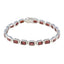 Garnet Movember Minimal Red Silver Tennis Bracelet