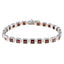 Garnet New Year's Day Classic Red Sterling Silver Tennis Bracelet