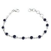 Iolite Oktoberfest Stuttgart Dainty Blue 925 Silver Links Bracelet