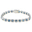 Blue Topaz One-of-a-Kind Classic Blue Silver Tennis Bracelet