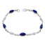 Lapis Lazuli Pancake Day Elegant Blue Sterling Silver Links Bracelet