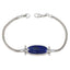 Lapis Lazuli Parents Day Featherlight Blue 925 Silver Chain Bracelet