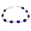 Lapis Lazuli Paris Fashion Week Delicate Blue Silver Links Bracelet