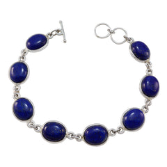Lapis Lazuli Party Tiny Blue Sterling Silver Links Bracelet