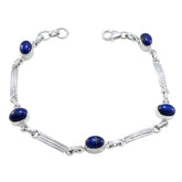Lapis Lazuli Pentecost Sunday? Featherlight Blue 925 Silver Links Bracelet