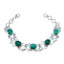 Malachite President’s Day Mid-weight Green Sterling Silver Links Bracelet