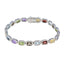 Multi Gemstone Random Act of Kindness Day Minimal multicolor Sterling Silver Tennis Bracelet