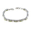 Peridot Semana Blanca Eye-catching Green Silver Tennis Bracelet