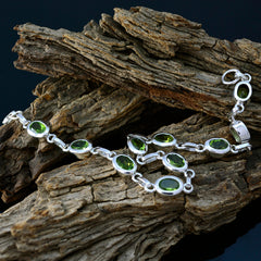 Peridot Shopee 10.10 Slim Green Silver Links Bracelet
