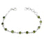 Peridot Shortest Day of the Year Elegant Green 925 Silver Links Bracelet