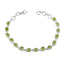 Peridot Siblings Day Featherlight Green 925 Silver Links Bracelet