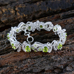 Peridot Singles Day Versatile Green 925 Silver Links Bracelet