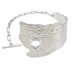 Plain Special Moment Edgy Silver 925 Silver Cuff Bracelet